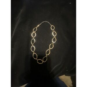 Etienne Aigner Oval Double Link Necklace